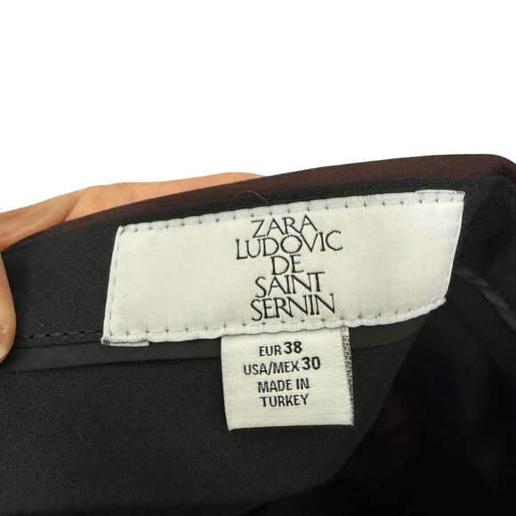 Zara Ludovic de Saint Sernin Brown Satin Flared Trousers Mens 30 0706/602/700 - Picture 9 of 10